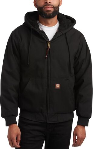CANADA WEATHER GEAR Men's Bomber Workwear Jacket - Durable Duck Canvas Safety Outerwear with Sherpa Lining (Sizes: S-XXL) in Saudi Arabia
