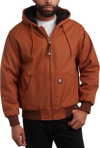 CANADA WEATHER GEAR Men's Bomber Workwear Jacket - Durable Duck Canvas Safety Outerwear with Sherpa Lining (Sizes: S-XXL) in Saudi Arabia