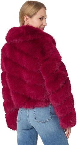 Avec Les Filles Women's Luxe Faux Fur Paneled Coat in Saudi Arabia