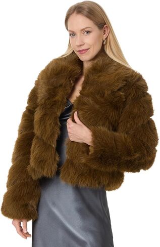 Avec Les Filles Women's Luxe Faux Fur Paneled Coat in Saudi Arabia