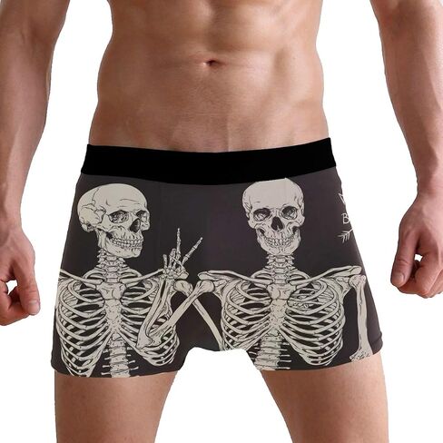 ZZKKO Valentine's Day Funny Moose Men's Underwear Boxer Briefs Breathable, Multi in Kuwait