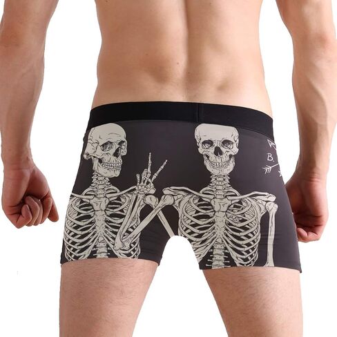 ZZKKO Valentine's Day Funny Moose Men's Underwear Boxer Briefs Breathable, Multi in Kuwait