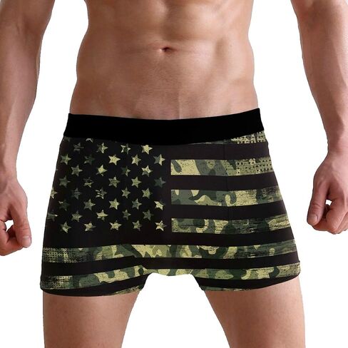 ZZKKO Valentine's Day Funny Moose Men's Underwear Boxer Briefs Breathable, Multi in Kuwait