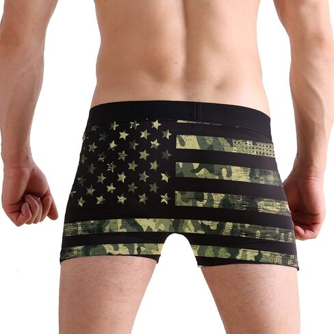 ZZKKO Valentine's Day Funny Moose Men's Underwear Boxer Briefs Breathable, Multi in Kuwait