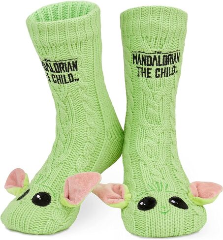 Disney The Mandalorian Fluffy Socks, Baby Yoda Mens Slipper Socks, Warm Knitted Socks in Saudi Arabia