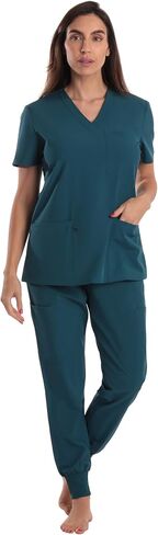 Just Love Women's V-Neck Scrub Set in Kuwait