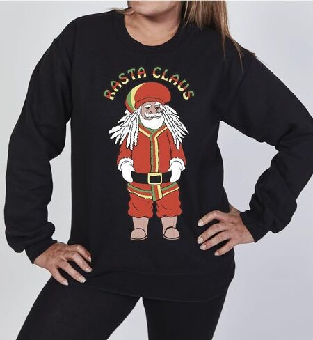 Rasta Claus - Ugly Christmas Sweater - Reggae - Funny Christmas Sweatshirt in Saudi Arabia