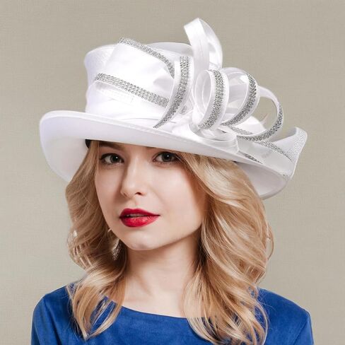 قبعات كنتاكي ديربي للنساء لحفلات الكنيسة وقبعة الزفاف مع حجر الراين in Kuwait
