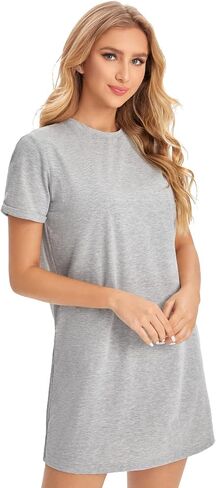 Milumia Women Casual Short T Shirt Dress Short Sleeve Straight Mini Tee Shirt Dress in Saudi Arabia