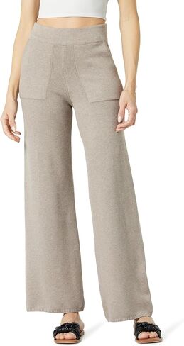 The Drop Women's Cynthia Cotton Blend Wide Leg Sweater Pant in Kuwait