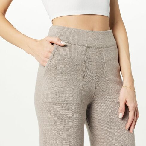 The Drop Women's Cynthia Cotton Blend Wide Leg Sweater Pant in Kuwait
