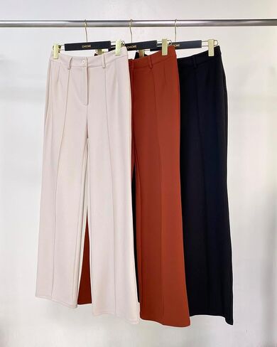 CHICME Work Pants for Women High Waist Straight Leg Work Pants Business Casual Trousers with Pockets in Saudi Arabia
