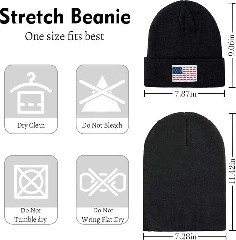 Fishing Beanie American Flag Beanies Skull Cap Winter USA Patriotic Knit Hats Fishing Gifts for Men Women in Saudi Arabia