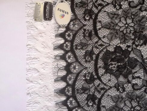 FANFAN Lace Infinity Chapel Veil Black Infinity Veil White Infinity Veil for Catholic Mass 2 Pcs Lace Infinity Scarf Y044 in Saudi Arabia