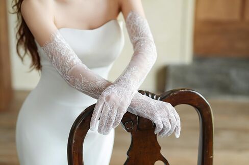 Womens Long Black Lace Gloves Long Floral Lace Opera Gloves Costume Elbow Length Fingerless Gloves for Dance Party in Saudi Arabia