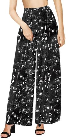 Hibiscus Women's High Waist Wide Leg Pants Almond Blossom Stretchy Pants Yellow Sunflowers Lounge Pant Trousers in Kuwait