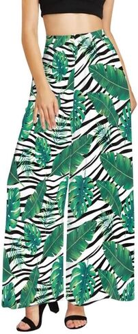 Hibiscus Women's High Waist Wide Leg Pants Almond Blossom Stretchy Pants Yellow Sunflowers Lounge Pant Trousers in Kuwait