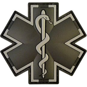 توهج الظلام EMS EMT مسعف المعنويات التكتيكية PVC 3D السحابة التصحيح