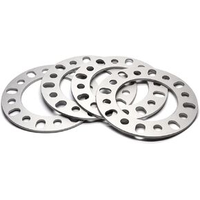 فواصل عجلات 6 مم 8x6.5 8x170 8x180 متوافقة مع 8 العروات Ford Chevy GmC Dodge Ram، 1/4 بوصة 8x165.1 مم، فواصل عجلات عالمية، عبوة من 4 قطع