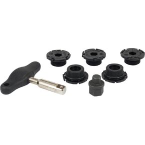 5 PCS Engine Oil Pan Drain Plug Replace 11137605018 Wtih 1 PCS Removal Install Tool Assembly for 2012- BMW X1 X3 X4 X5 Z4, 220i 228i 320i 328i 330E 420i 428i 520i 528i E84 E89 F07N F10 F11