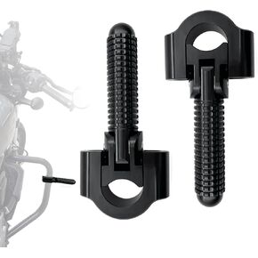 Motorcycle Highway Pegs for 1.25" Crash Bar Footrest Pedal-CNC Aluminum Foldable FootPegs 22mm-32mm 7/8-1.25 Inch Crash Bar