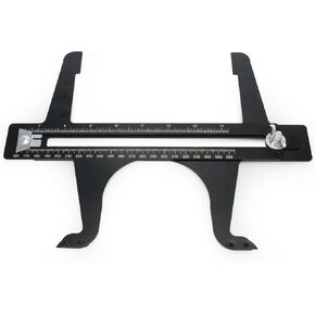 Brake Measuring Tool 6.5-14.25 Inch (160-360mm) Dual Scale Combination Brake Resetting Gauge Tool for Brake Shoes Rear, Parking, Hand Brakes, and Rotor Reset.