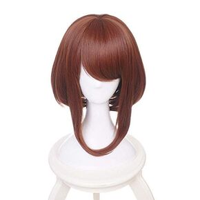 ZGNGLIZ Anime Ochako Uraraka Cosplay Wig for My Hero Academia with Free Wig Cap