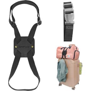 Luggage Straps Bag Bungees, Adjustable TSA-Approved – High Elastic Suitcase Belt for Securing Carry-On (2 Pack Black)