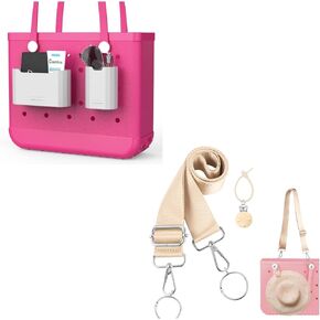 OUTXE Strap& Hat Clip for Bogg Bag, Adjustable Shoulder Crossbody Straps& Hat Holder for Travel, Universal Bogg Bag Accessory