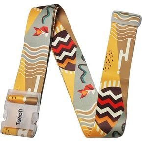Teeoff 2 Pack Elastic Luggage Straps Adjustable Suitcase Belts Travel Bag Accessories 220CM (Japan Night)