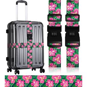 Luggage Straps for Suitcases Travel Belt Luggage Band with Lock Heavy Duty Traveling Luggage Identifier Wave Cute Women Girls Unique Accesory Personalized