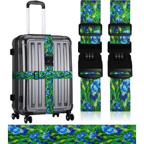 Luggage Straps for Suitcases Travel Belt Luggage Band with Lock Heavy Duty Traveling Luggage Identifier Wave Cute Women Girls Unique Accesory Personalized in Saudi Arabia