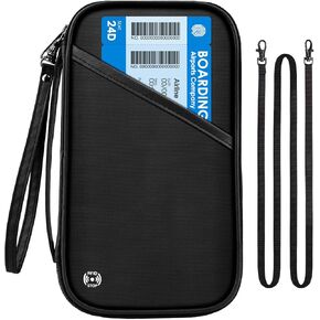 RFID Travel Passport Holder for Family - Large Travel Passport Wallet Holder Men