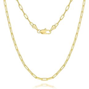 14K Gold Necklace for Women Non Tarnish Gold Necklace | Paperclip Chain Necklace for Women & Men | Gold Necklace for Mens Necklace Chain