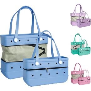 Summer Fashion Zipper Eva Beach Bag Unisex Waterproof Eva Tote Bag
