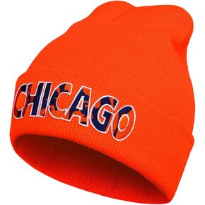 Football City Thick Warm Cuffed Beanies Hats Unisex Classic Embroidery Winter Hat Soft Sports Skull Caps