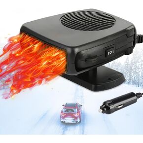 سخان السيارة، سخانات السيارة 12 فولت 150 وات للمركبة ذات المقبض، إزالة الضباب وإزالة الجليد عن الزجاج الأمامي للسيارة، مزيل الصقيع في السيارة الذي يتم توصيله بولاعة السجائر in Kuwait