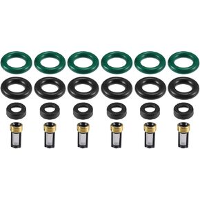 Fuel Injector Seal O Ring - Car O-Ring Rebuild Repair Kit - for Honda Accord 2008-2017 NBR Rubber Black - 6 Sets
