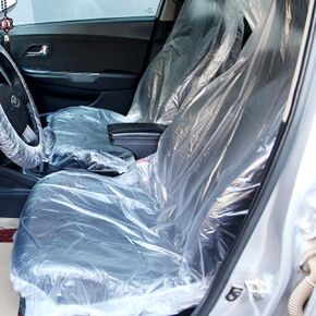 Seal Skin Covers Universal Disposable Car Seat Cover Clear Plastic Car Cover Transparent Seat Protective Covers for Airplane Seats, Salon Chairs, Restaurant Seats, Bus Seats & More (Pack of 1)