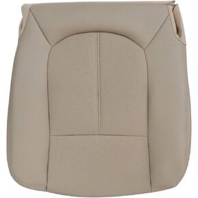 NLQR Front Driver Side Bottom Replacement Seat Cover Tan Seat Replacement Microfiber Leather Compatible with Ford F250 F350 F450 F550 Lariat 2011 2012 2013 2014 2015 2016