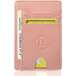 Slim Genuine Leather Card Holder for Men and Women – RFID Blocking Wallet – Stylish and Compact Credit Card Protector – Ideal Minimalist Wallet – Perfect for Birthdays or Christmas