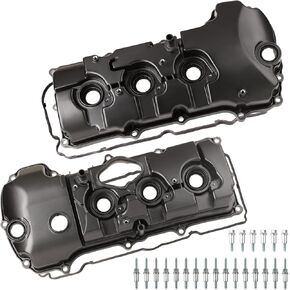 Aluminum Valve Cover Compatible with 2014-2019 Ford Flex 2015-2019 Ford Explorer Taurus 3.5L Turbo OE FG12-6582-D FG1Z-6582-B FG12-6582-E FG1Z-6582-C FG1Z-6582-A