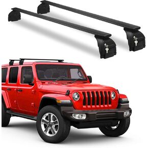 Lockable Roof Rack Cross Bars Compatible for Jeep Wrangler JK JL Gladiator JT 2007-2024 2&4 Door, 220LBS Adjustable Aluminum Heavy Duty Crossbars for Rooftop Cargo Luggage Kayak Canoe Bike