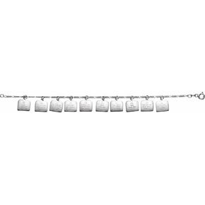 Sonia Jewels Ten Commandments Charm Bracelet 7"