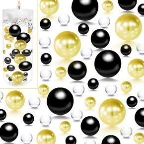UDU 10000 Pcs Vase Filler Water Beads and 200 Pcs Floating Beads, Floating Pearls for Centerpieces Vases, No Hole Mixed Sizes Water Beads for Vases for Home Party Wedding Decor, 8/14/20 mm (Red)