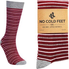 Fun Colorful Burgundy Novelty Socks for Men for Dress Casual Formal Groomsmen Wedding, One Pair