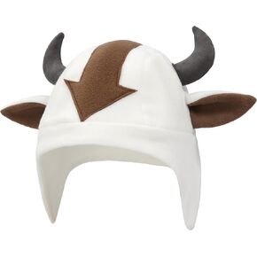 DAZCOS Cosplay Furry Bucket Hat with Ears Horns Unisex Comfort Warm Cap for Christmas Halloween