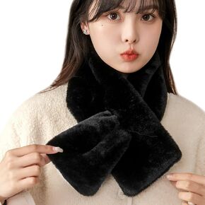 Womens Fur Collar Scarf, Faux Fur Scarves for Women, Neck Shrug for Spring Fall Winter Super Soft Cozy