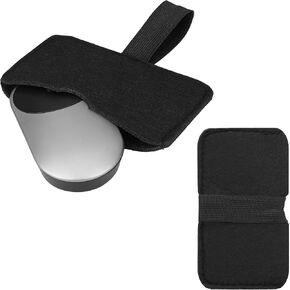 kwmobile Mouse Case Compatible with Apple Magic Mouse 1 / Magic Mouse 2 / Logitech Pebble Wireless Pouch - Felt Protective Carrying Cover Bag - Dark Grey/Black