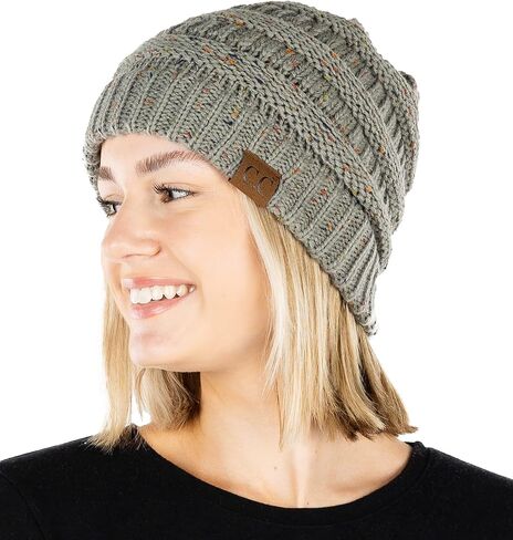 Funky Junque Beanies Women Confetti Cable Knit Crochet Hat Skullies Toboggan Thick Soft Warm Winter Hat Fashionable in Kuwait